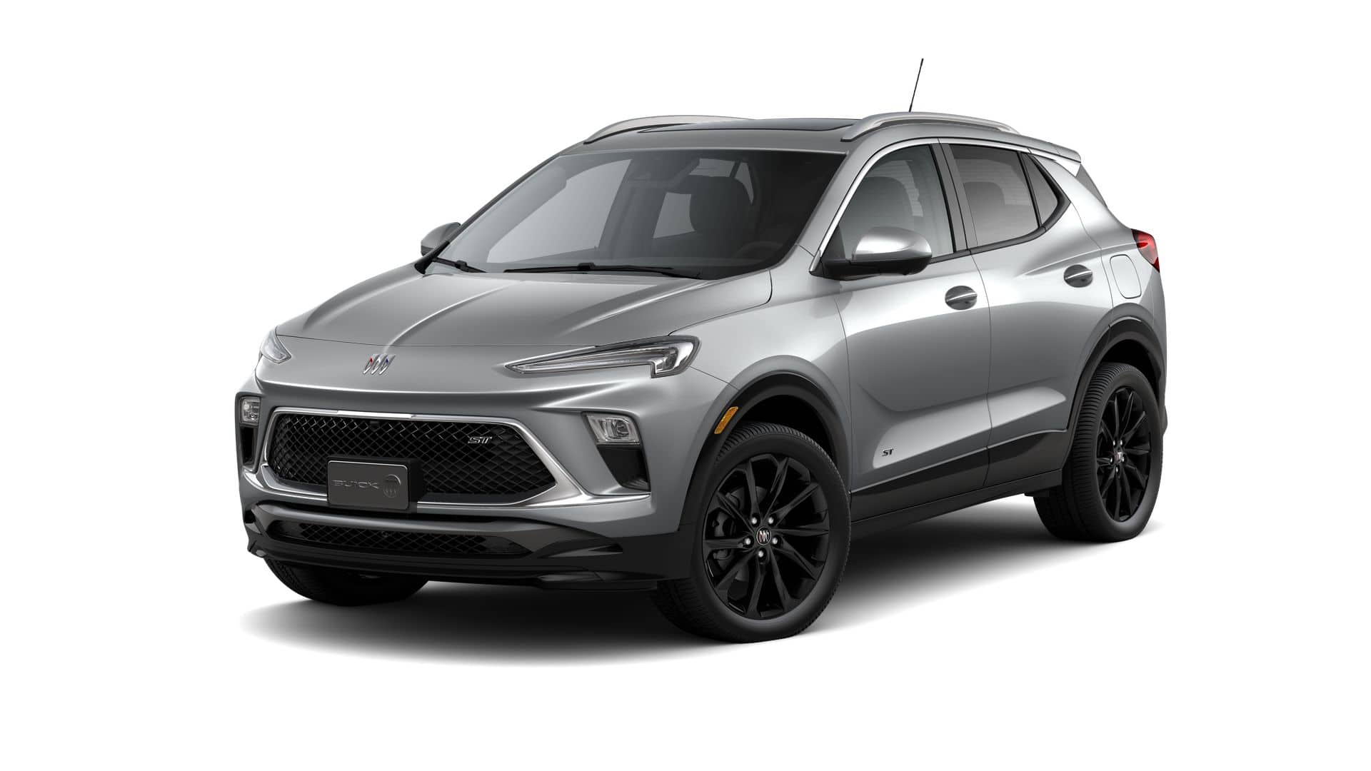 2026 Buick Encore GX Sport Touring in Moonstone Gray Metallic — front three-quarter view