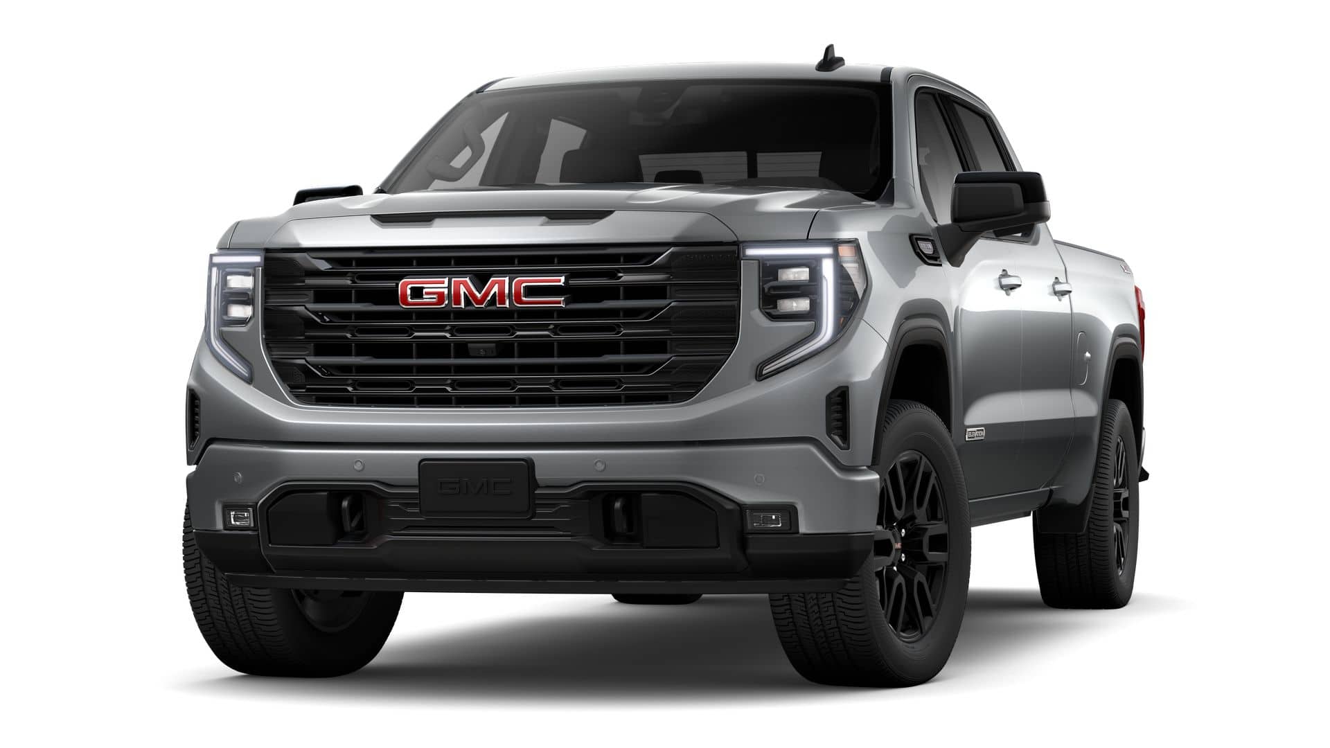 2026 GMC Sierra 1500 Elevation in Sterling Metallic — front three-quarter view